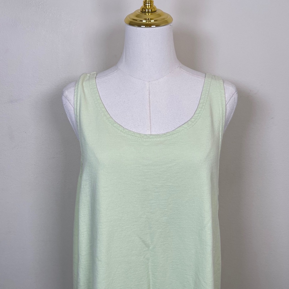 Hot Cotton Marc Ware Maxi Dress Womens L Mint Green Drop Pockets USA Cotton - Picture 3 of 10